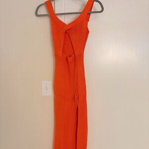 Orange BodyCon Cutout Dress, size small